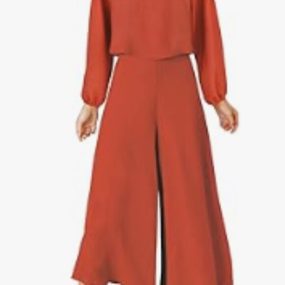 Roylamp 2pc Set – Wide-Leg Pants + Long Sleeve Top, Large - Picture 8 of 8